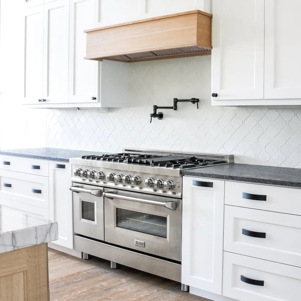 ZLINE 46-inch range hood in stainless steel 695-46, side view