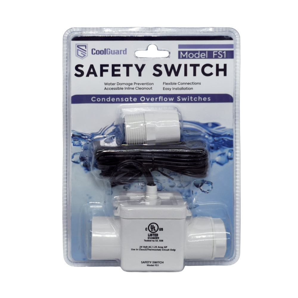 CoolGuard FS1 float switch for sloped drain lines
