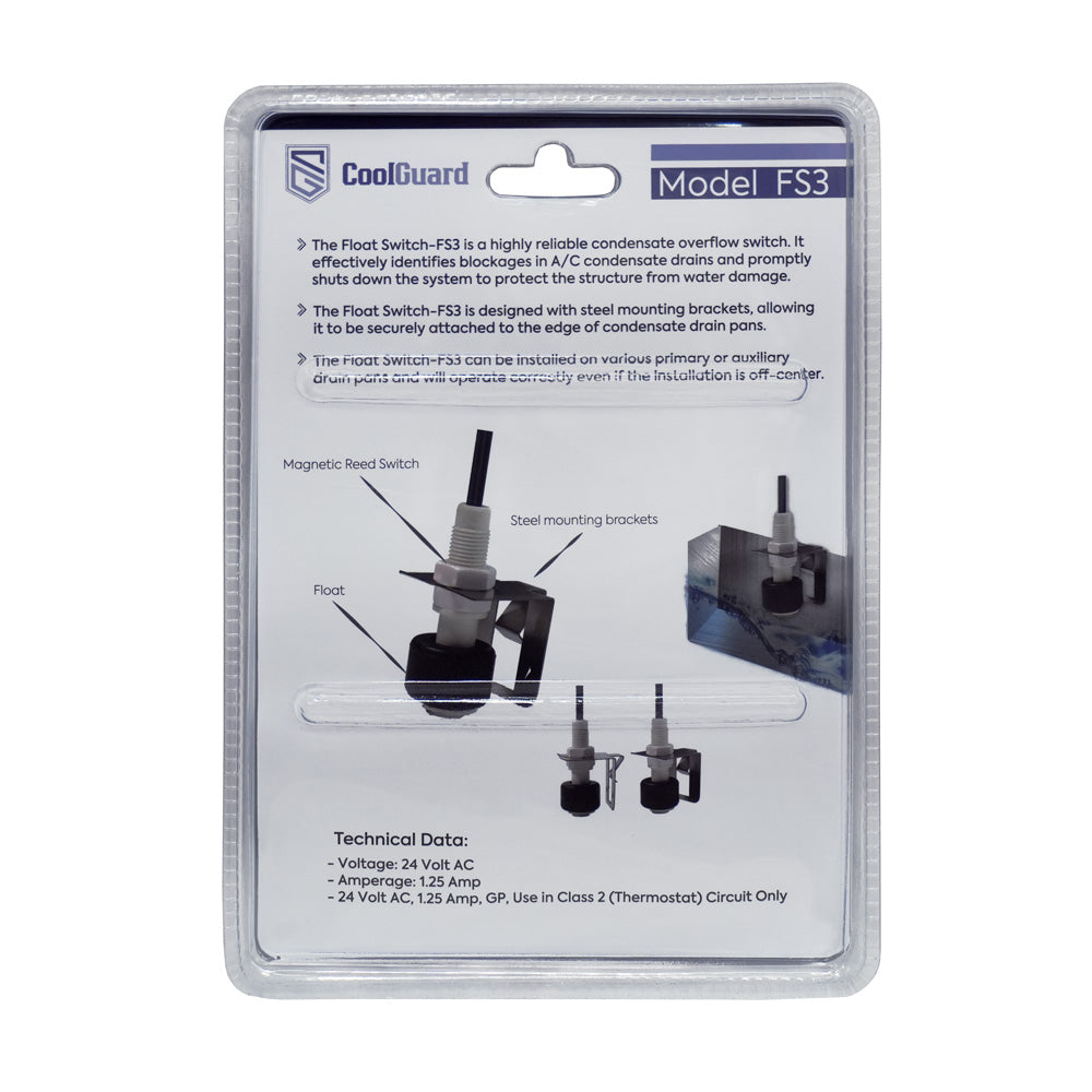 CoolGuard FS3 float switch mounting bracket detail
