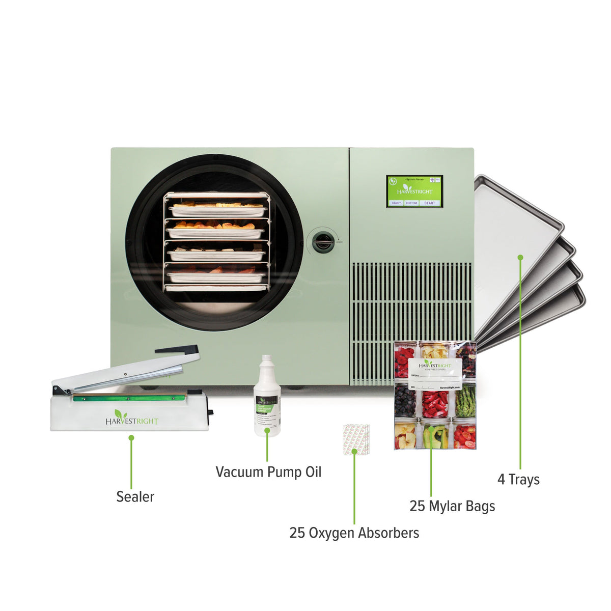 Harvest Right Countertop 360 Sage Green Freeze Dryer - HRFDCGR-PP
