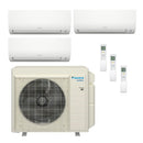 Daikin Hyper Heat Aurora 3-Zone Ductless Mini Split AC & Heat Pump w/ Drain Heat Pan 40000 BTU (7K+9K+15K), Wall Mount Units, 230V - R32