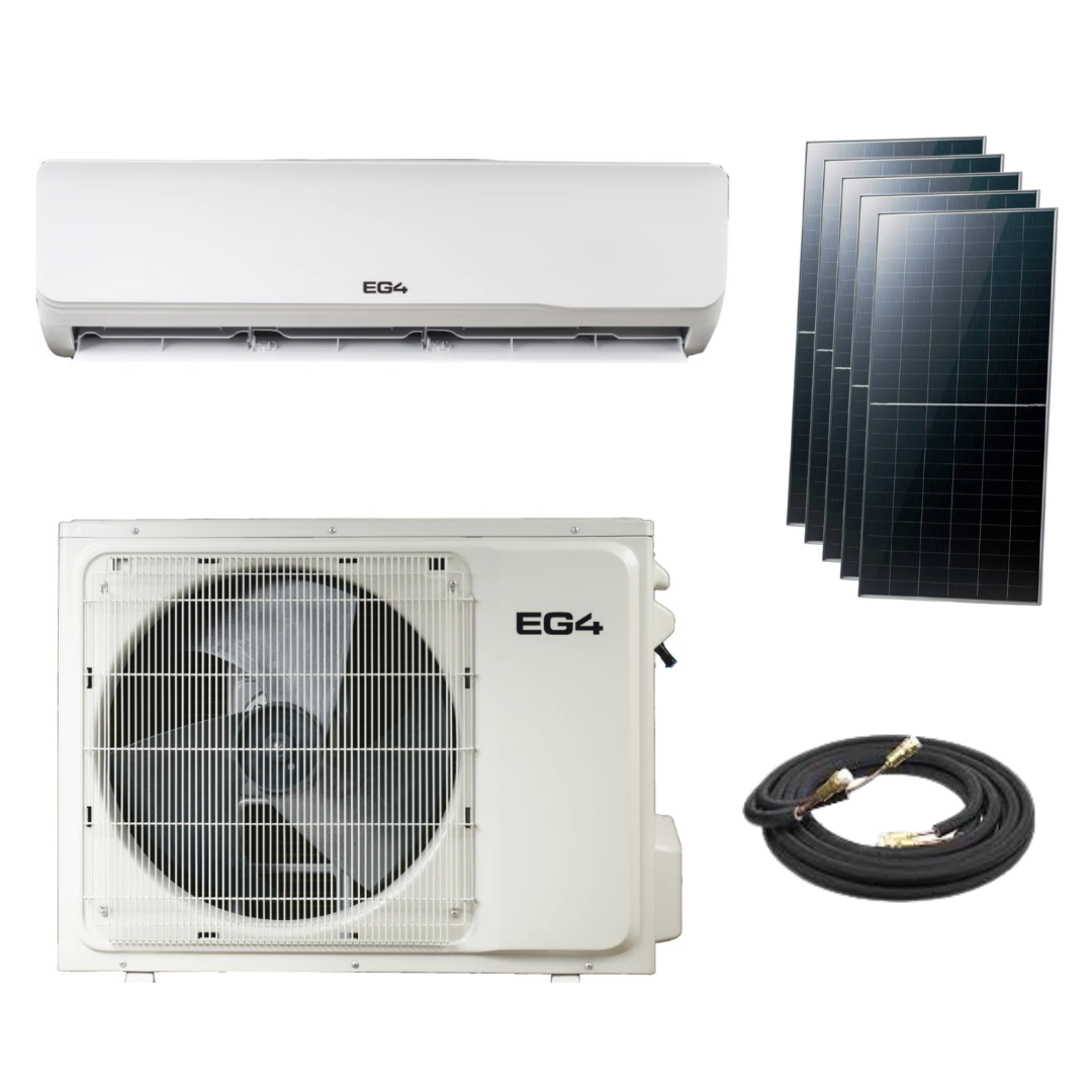 EG4 DIY 24,000 BTU Hybrid Solar Mini Split Kit with Solar Panels - R32 - 230V