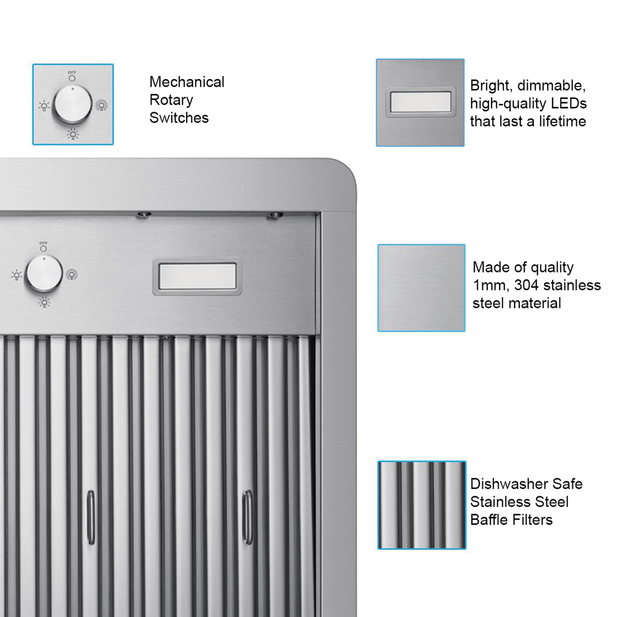 Victory 36-Inch 900 CFM Under Cabinet Range Hood in Stainless Steel