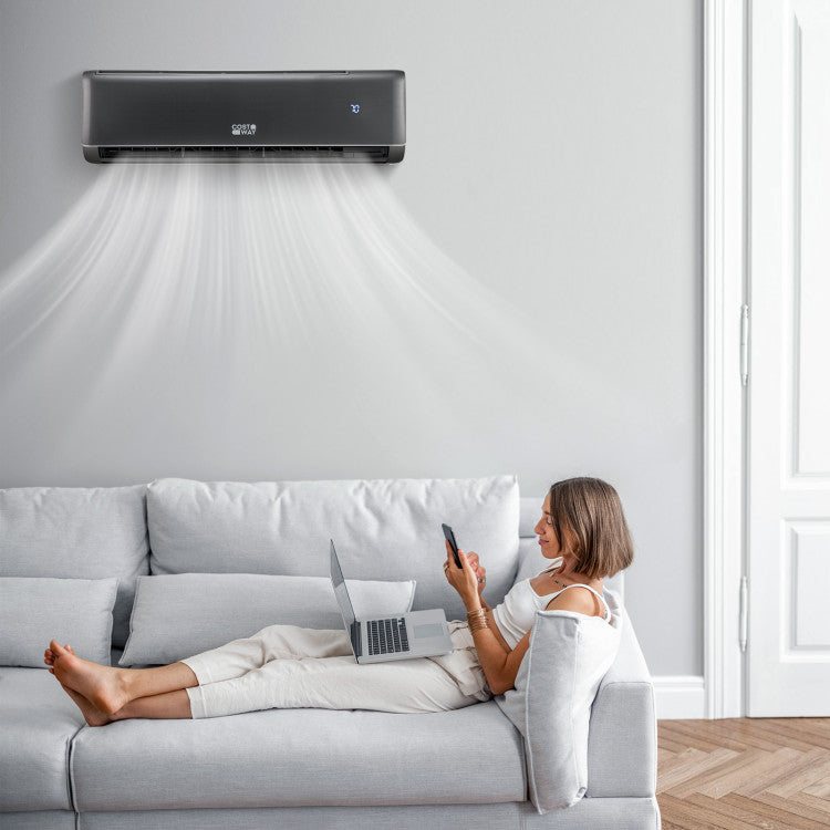 Costway 18,000 BTU 21 SEER2 Mini Split Air Conditioner On Wall