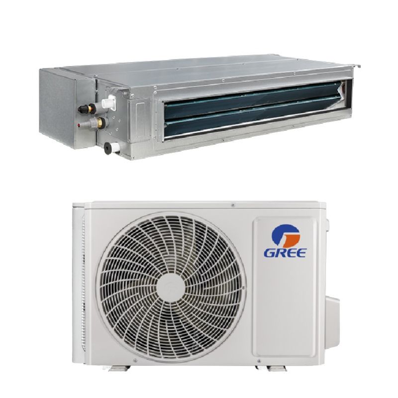 GREE 12,000 BTU Vireo Series Slim Concealed Duct Single Zone Mini Split Heat Pump System - R32 | 230V