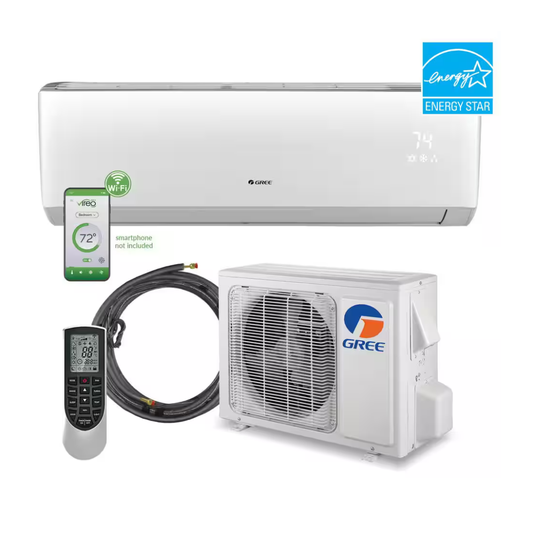 GREE 9,000 BTU Vireo Series Single Zone Mini Split Heat Pump System - R32 | 230V