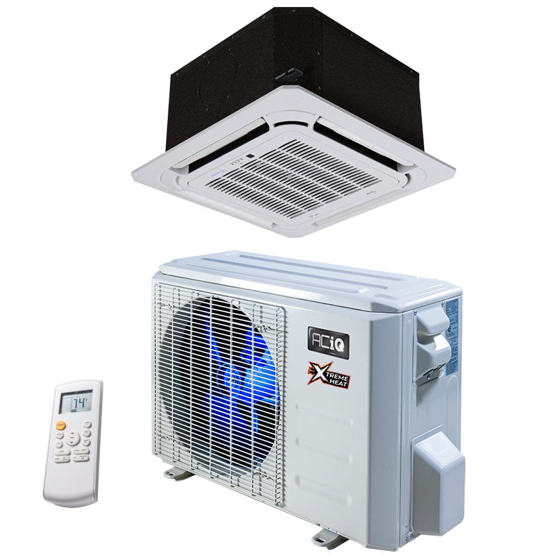 ACiQ 18,000 BTU 23 SEER ACiQ Single Zone Ceiling Cassette Mini Split System | Extreme Series