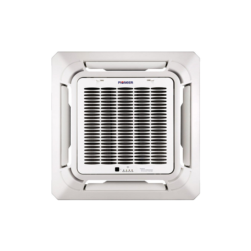 Pioneer® Multi Zone 18,000 BTU Quantum Series Ceiling Cassette Indoor Section Split Inverter++ Air Conditioner Heat Pump 230V