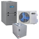 ACiQ 2.5 Ton 16.9 SEER2 High Efficiency Heat Pump Condenser with 3 Ton 21" Multi-Positional Evaporator Cased Coil and 96% AFUE 80,000 BTU Single Stage Gas Furnace