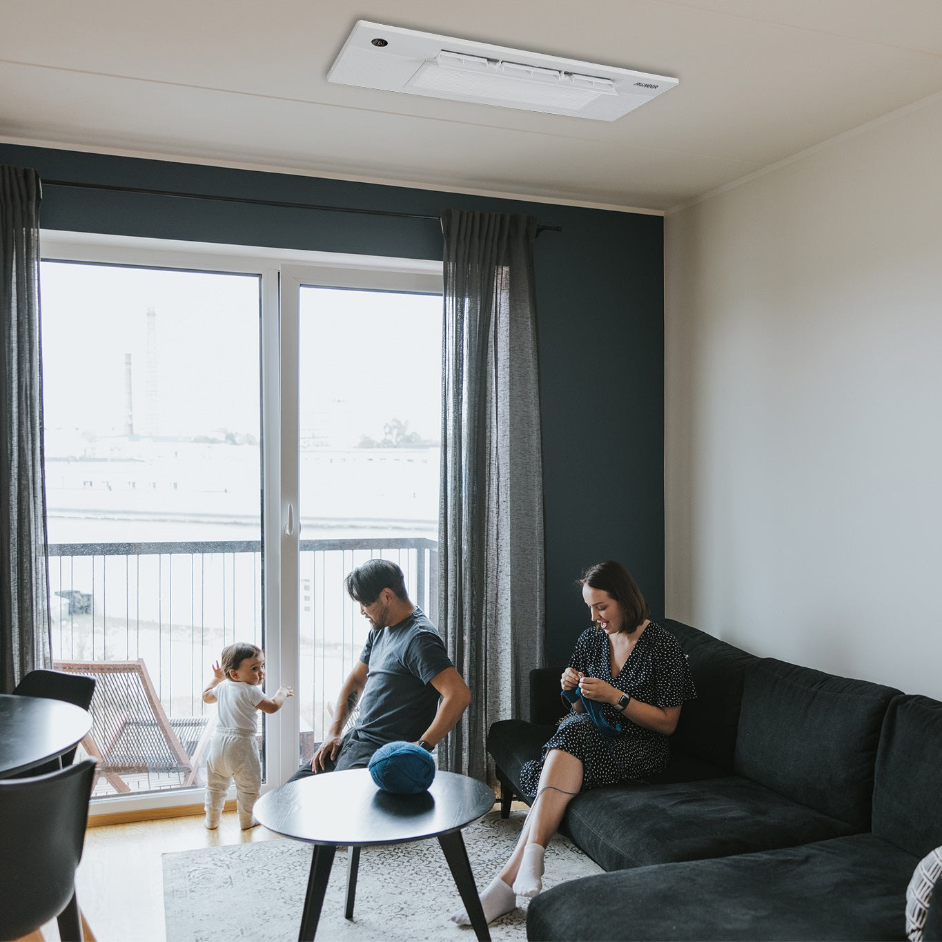 Pioneer® Multi Zone 18,000 BTU Quantum Series One-Way Ceiling Cassette Indoor Section Split Inverter++ Air Conditioner Heat Pump 230V