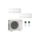 Mitsubishi 20,000 BTU (6K + 9K) GX-Series 20 SEER2 Dual Zone Wall Mount Mini Split Heat Pump System - R454B | 230V