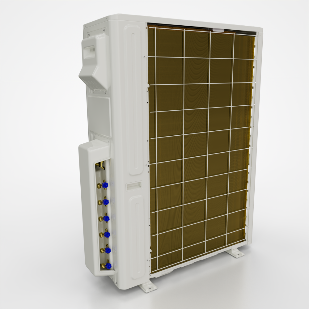 MRCOOL DIY 5th Gen Multi-Zone 55K BTU Three Zone Ductless Mini Split 6K + 18K + 24K Condenser Back