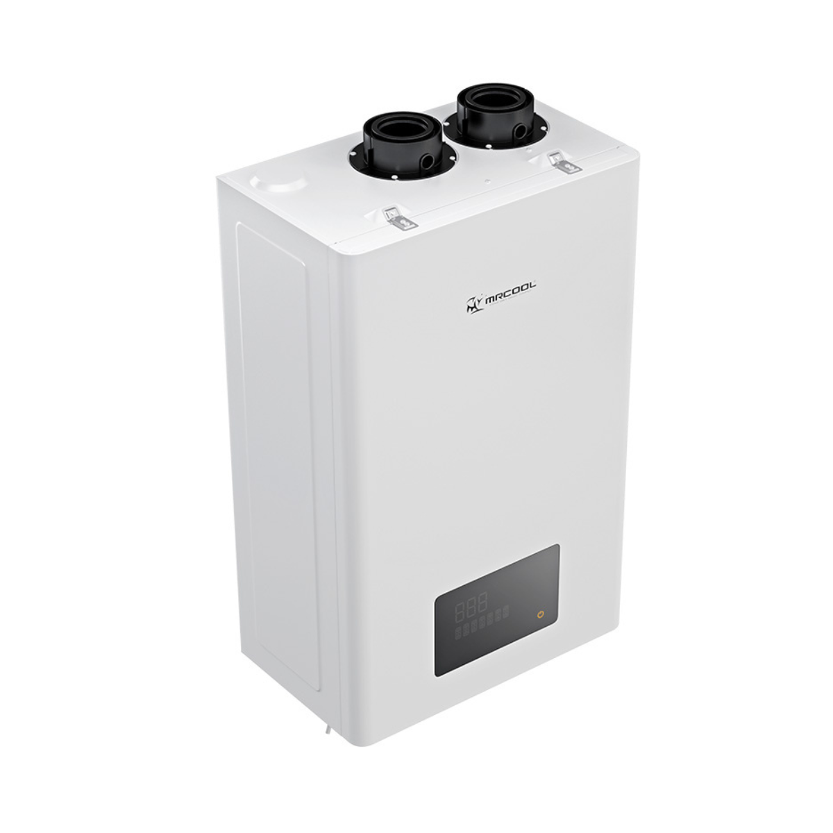 MRCOOL tankless water heater front angled down view