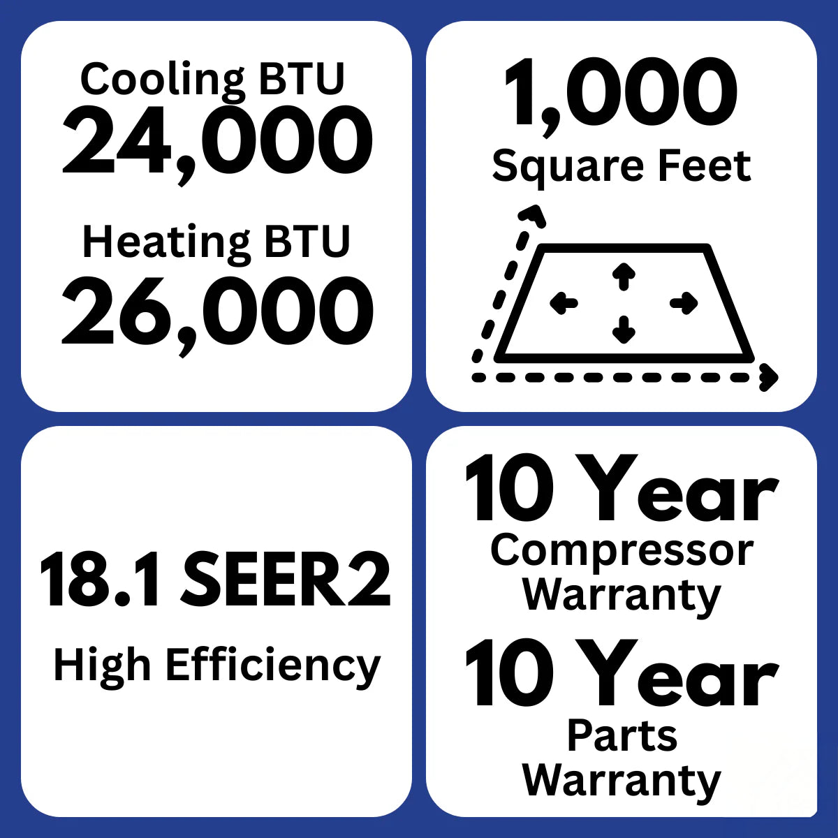 MRCOOL VersaPro 24,000 BTU 2 Ton 18.1 SEER2 Central Ducted Heat Pump System - 2nd Gen