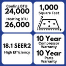 MRCOOL VersaPro 24,000 BTU 2 Ton 18.1 SEER2 Central Ducted Heat Pump System - 2nd Gen
