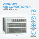18,000 BTU High-Efficiency Window Air Conditioner with Remote Control