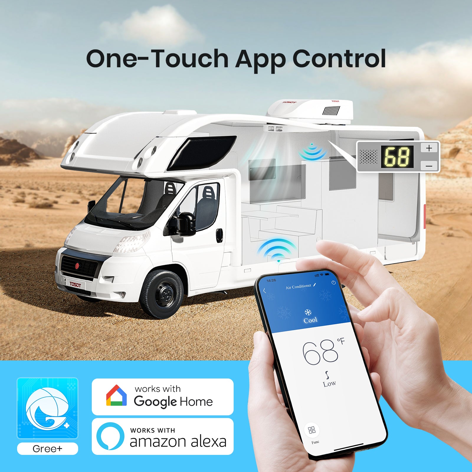 TOSOT 16,000 BTU RV Air Conditioner with Heat Pump