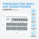 12,000 BTU 115V High-Efficiency Through-the-Wall Air Conditioner with Remote Control