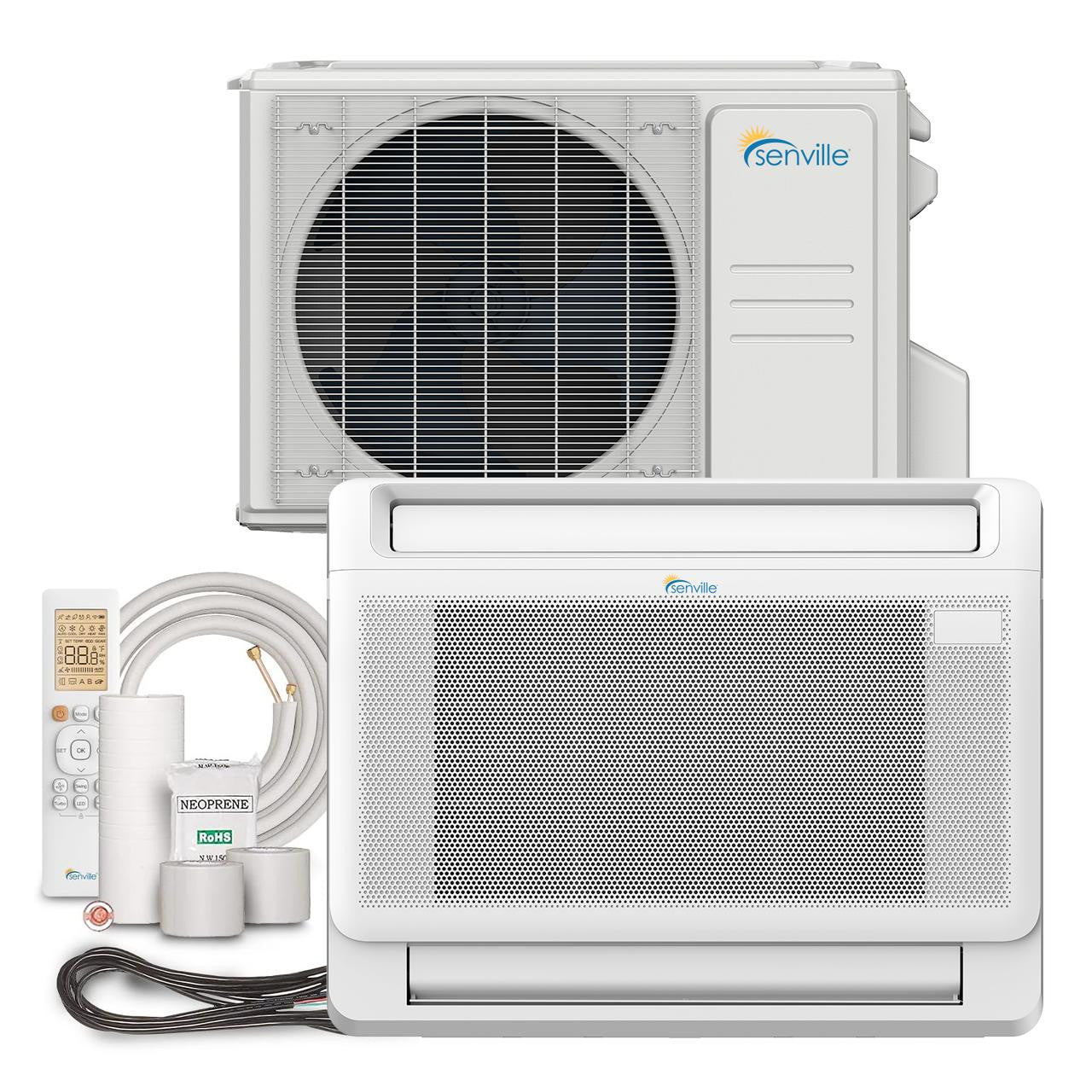 Senville AURA 12,000 BTU 25 SEER2 Floor Mounted Single Zone Ductless Mini Split - 230V - Energy Star