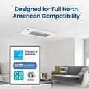 Senville Aura 18,000 BTU 20.6 SEER2 Cassette Mini Split Heat Pump Air Conditioner - 230V