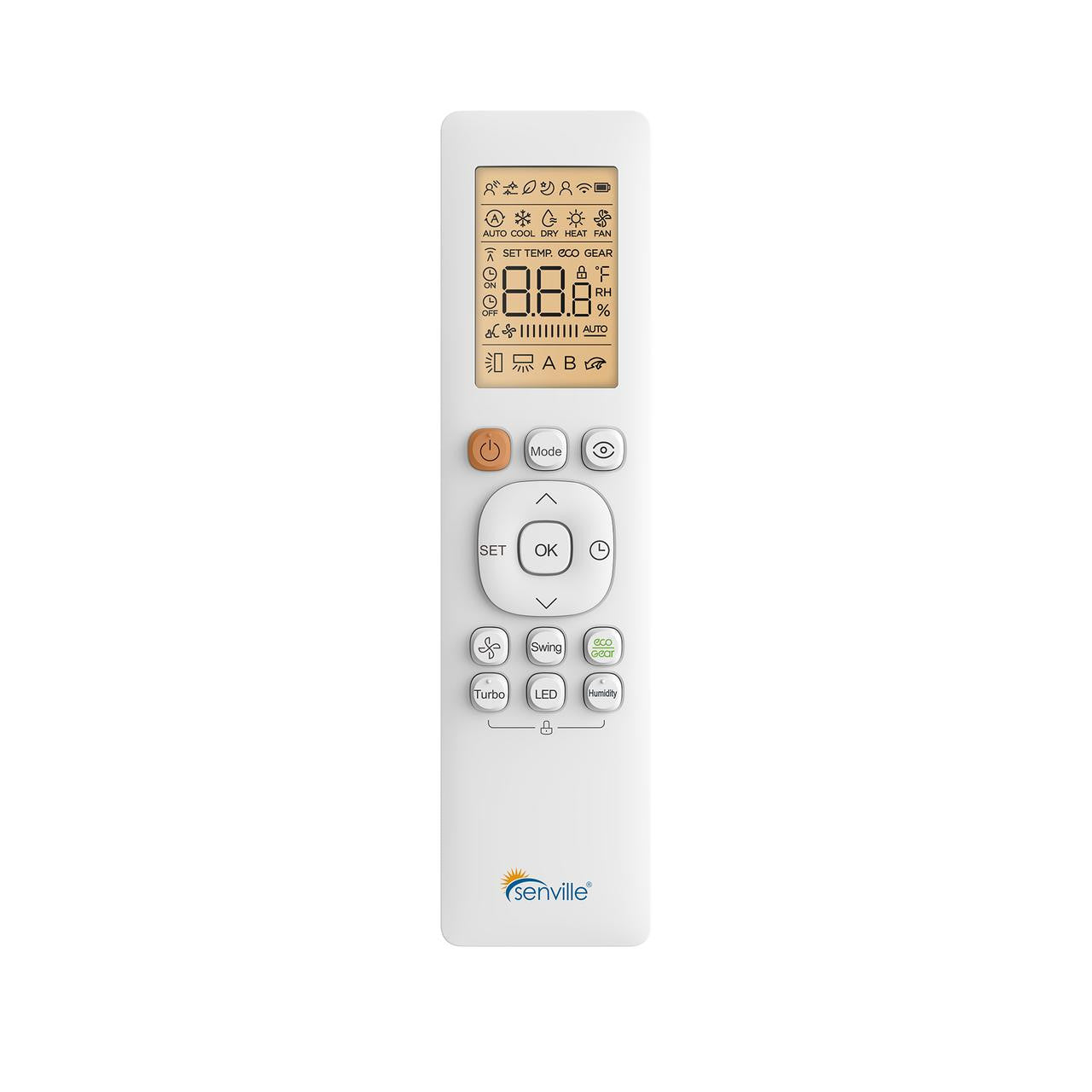 Senville AURA 24,000 BTU 20.4 SEER2 Floor Mounted Single Zone Ductless Mini Split Remote