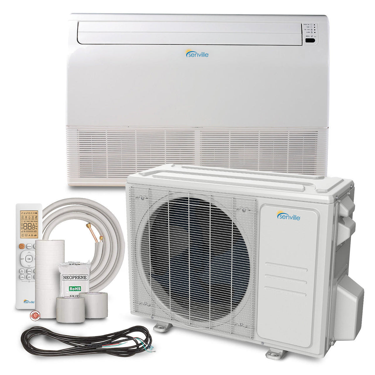 Senville AURA 24,000 BTU 20.4 SEER2 Floor Mounted Single Zone Ductless