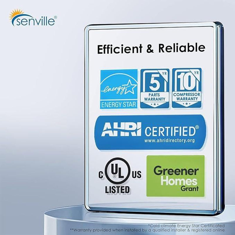 Senville 60,000 BTU 16 SEER2 Central Air Conditioner Heat Pump System - 230V