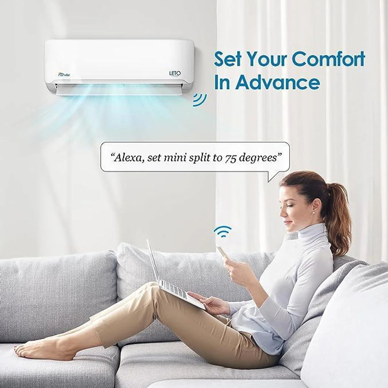 Senville LETO 9,000 BTU  21.5 SEER2 Single Zone Ductless Mini Split - 115V