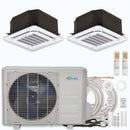 Senville AURA 27,000 (12K+12K) BTU 23 SEER2 Ceiling Cassette 2 Zone Ductless Mini Split - Energy Star - 230V