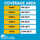 Senville AURA 48,000 BTU (9K + 9K + 9K + 9K + 9K) 23 SEER2 5 Zone Mini Split Air Conditioner - 230V