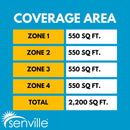 Senville AURA 48,000 BTU (12K +12K + 12K + 12K) 23 SEER2 4 Zone Mini Split Air Conditioner - 230V