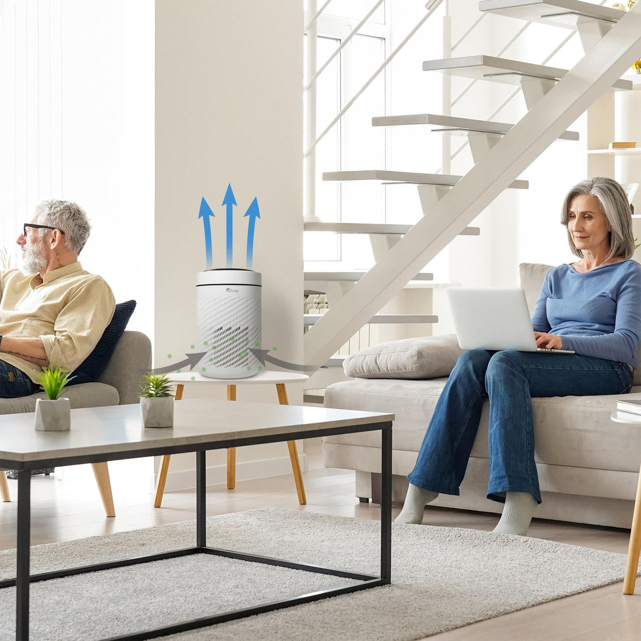 Air Purifier on Coffee Table