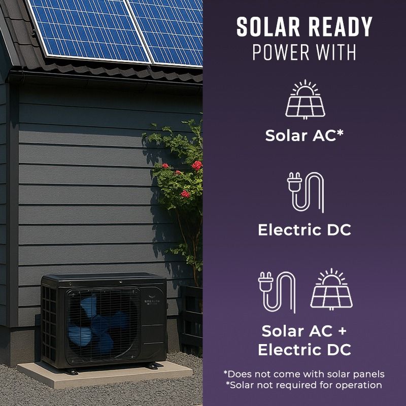 Stealth DIY 24,000 BTU 21 SEER Solar Ready Single Zone Wall Mount Mini Split System w/ 16ft Line Set - R32 - 230V