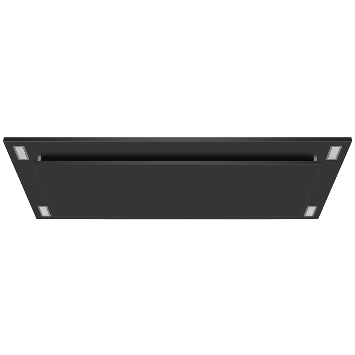 Victory 38-Inch 600 CFM Flush Ceiling Range Hood in Matte Black