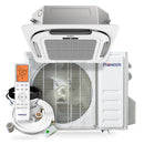 Pioneer® Quantum Ultra™ 23,000 BTU 22.5 SEER2 230V 8-Way Ceiling Cassette Ductless Mini-Split Air Conditioner Inverter Heat Pump Full Set
