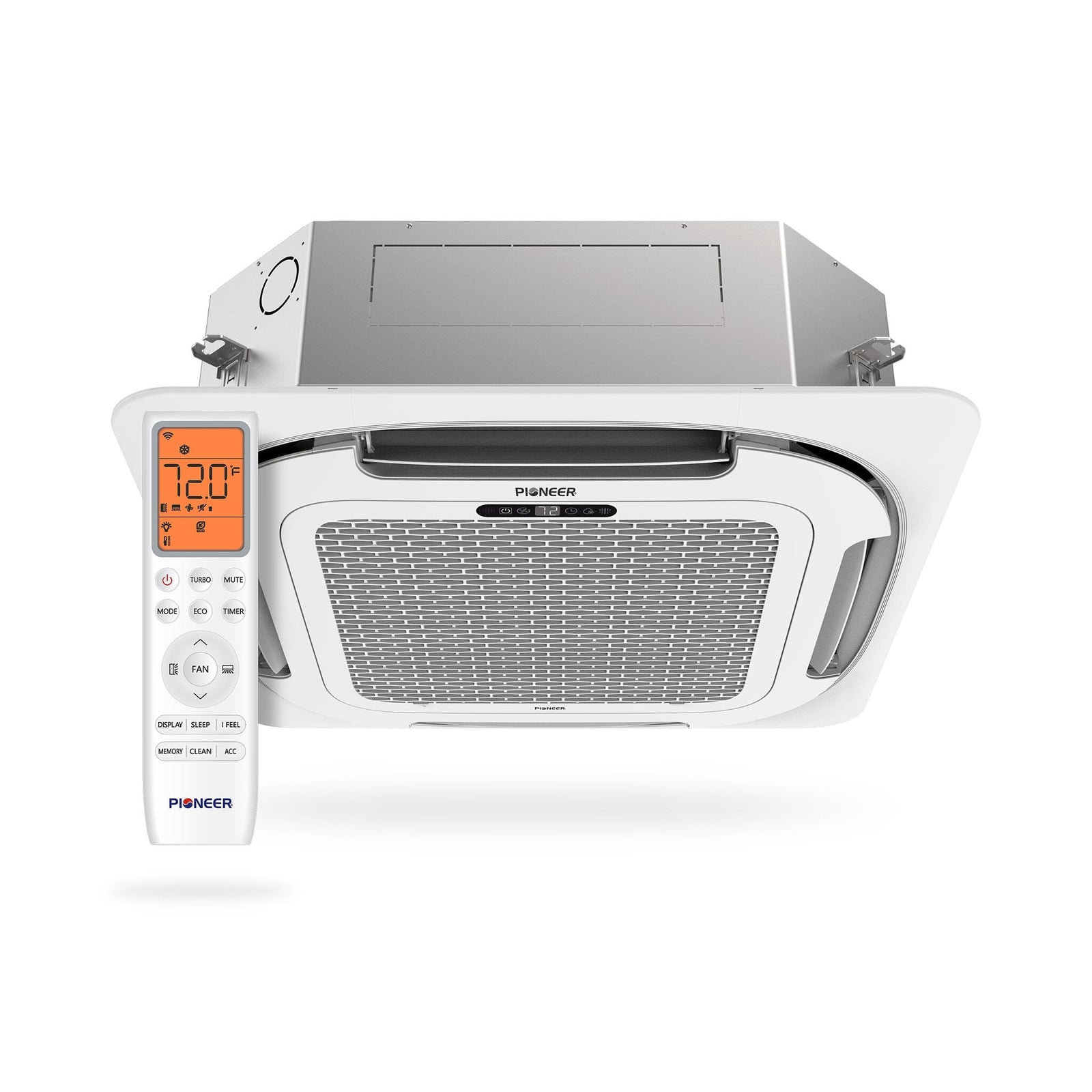 Pioneer® Multi Zone 18,000 BTU Quantum Ultra Ceiling Cassette Indoor Section Ductless Mini-Split Wi-Fi Inverter++ Air Conditioner Heat Pump 230V