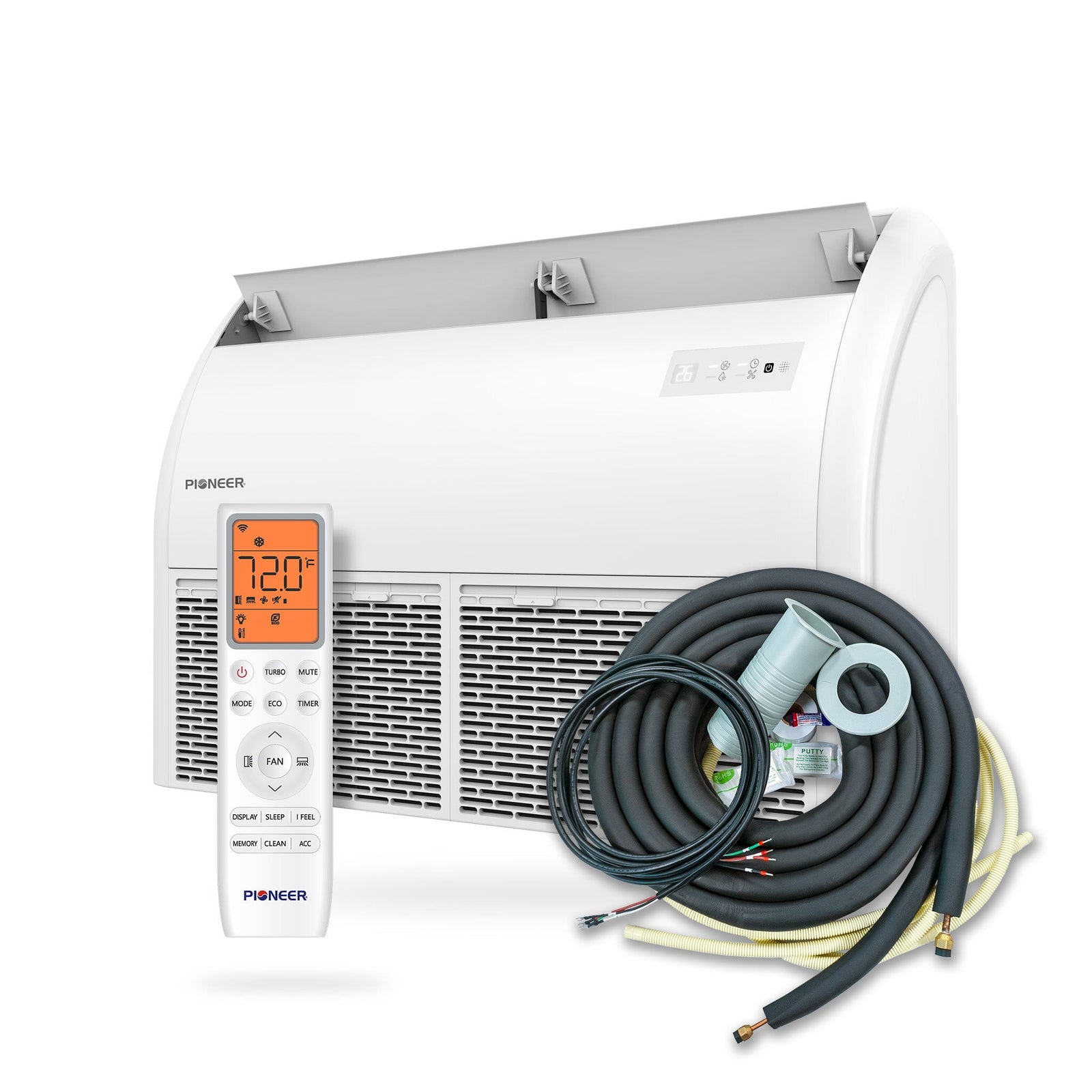 Pioneer® Multi Zone 24,000 BTU Quantum Ultra Floor-Ceiling Flex Mount Indoor Section Ductless Mini-Split Wi-Fi Inverter++ Air Conditioner Heat Pump 230V