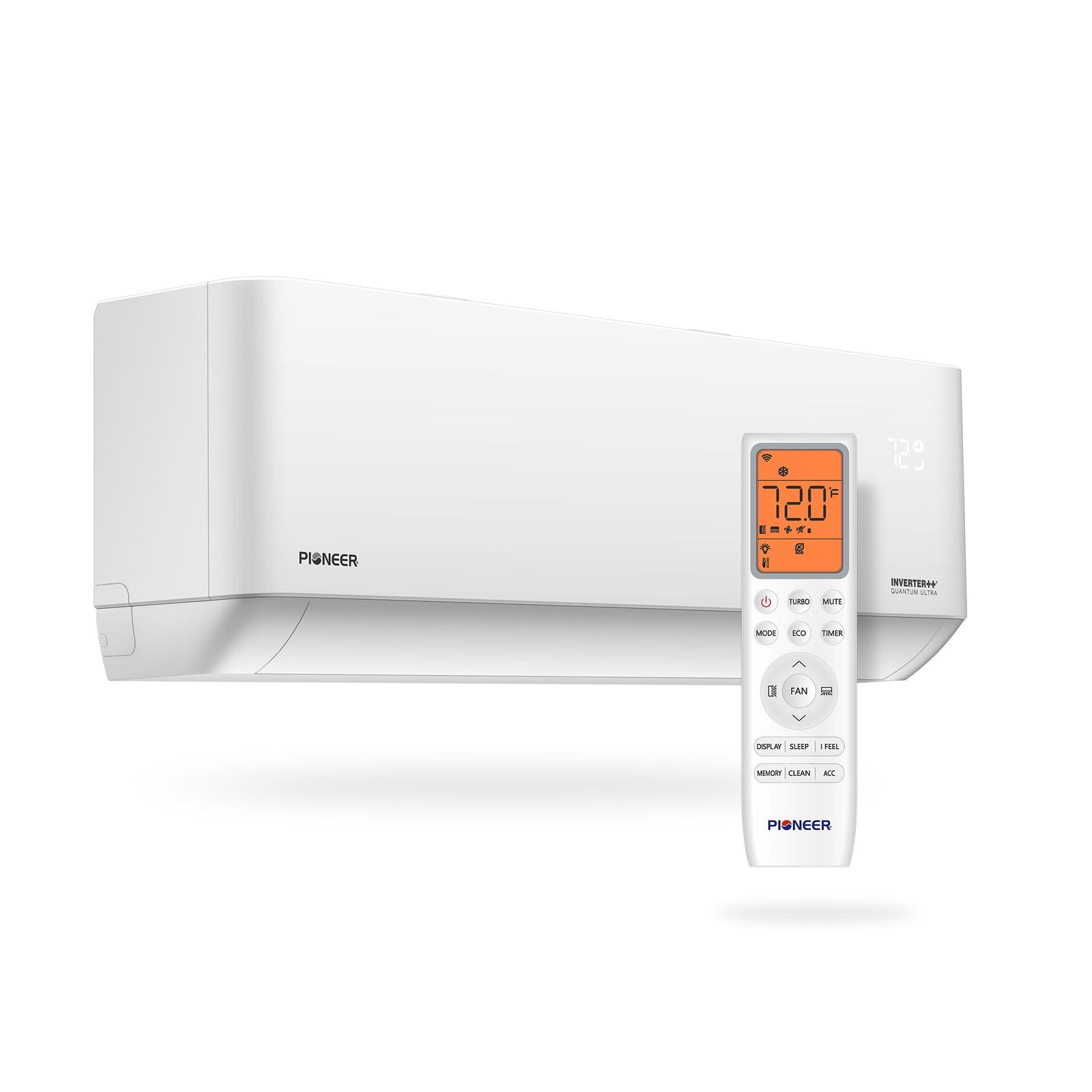 Pioneer® Multi Zone 18,000 BTU Quantum Ultra Wall-Mounted Indoor Section Ductless Mini-Split Wi-Fi Inverter++ Air Conditioner Heat Pump 230V