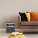 1500/750W 4-Tube Infrared 14" Heater with Remote and Eco-Mode, Black