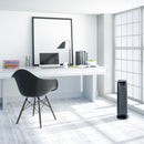 1500/900W Oscillating 23" Ceramic Heater with Remote, Black