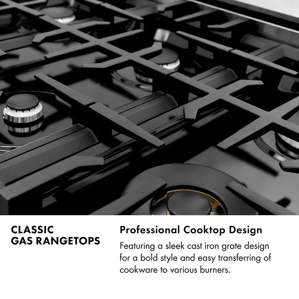 ZLINE Classic 30-inch rangetop in satin stainless steel RTS-30, from above