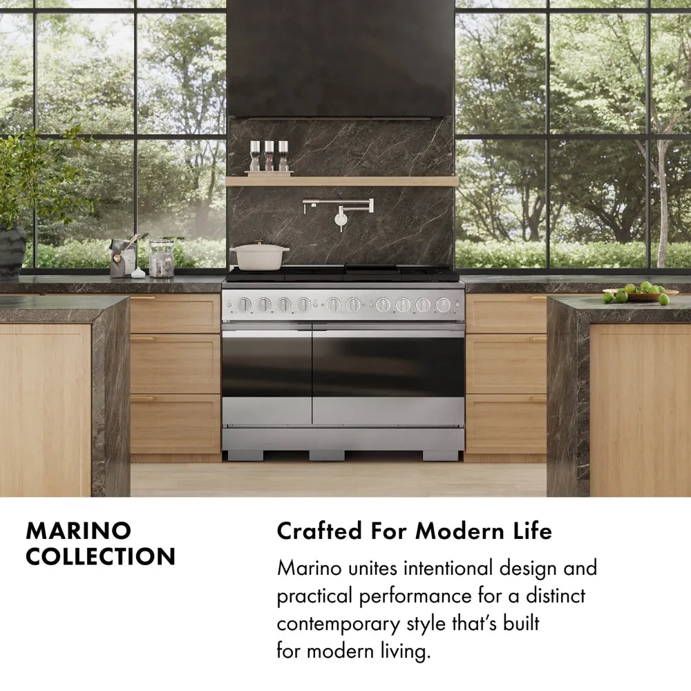 ZLINE Marino 30-inch range in black stainless steel MINRB-30, view 6