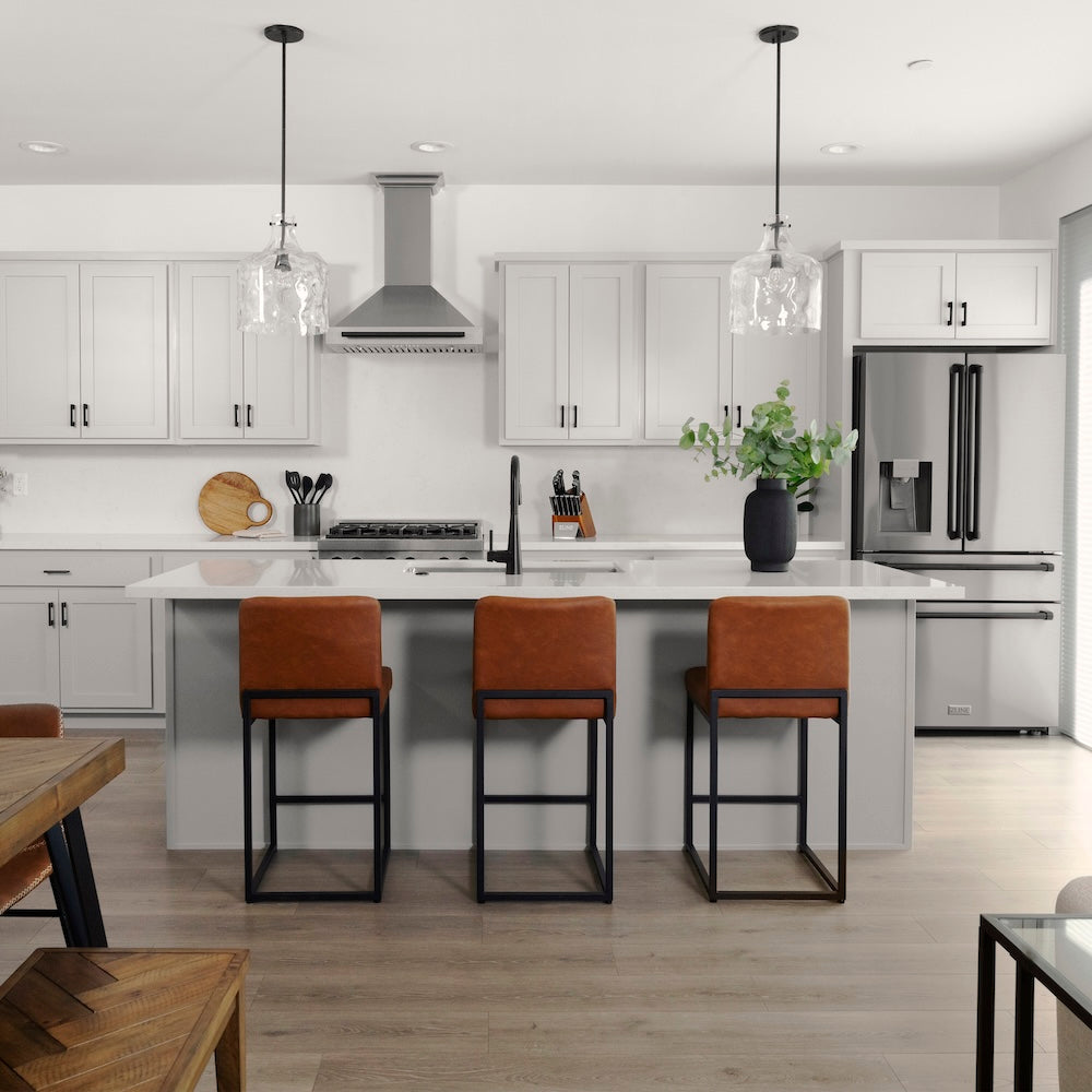 ZLINE Autograph Edition 30-inch range hood in stainless steel and matte black accents KB4STZ-30-MB, view 6