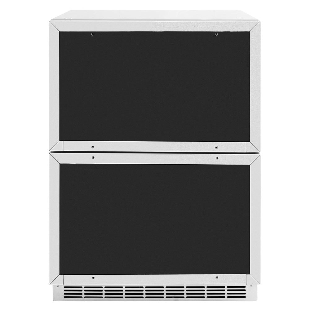 ZLINE Autograph Edition Touchstone 24-inch refrigerator, panel ready and polished gold accents RDSPOZ-24-G, view 4