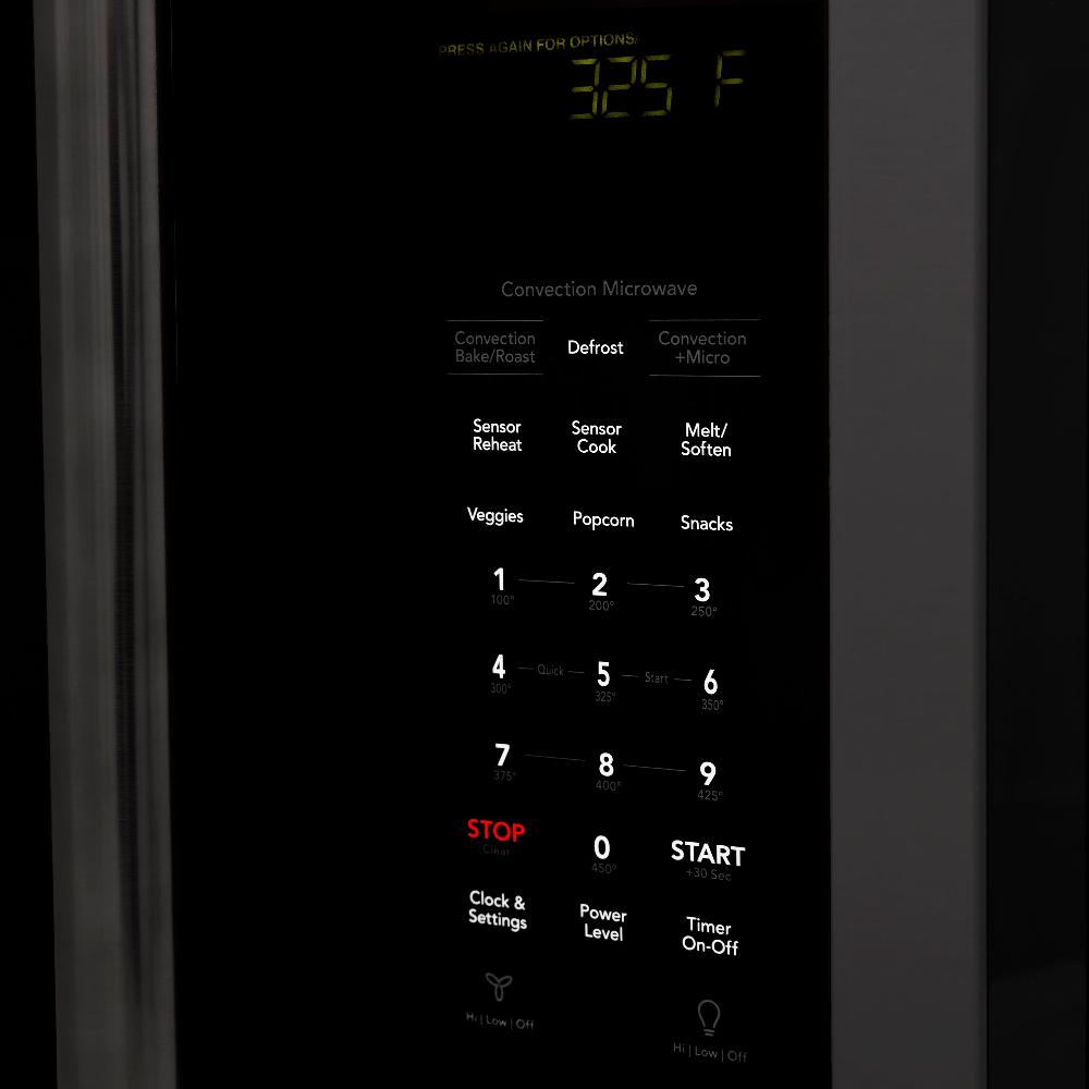 ZLINE 30-inch microwave in black stainless steel MWO-OTR-30-BS, detail