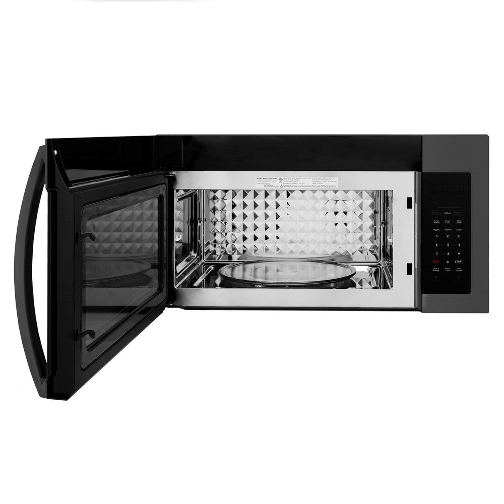ZLINE 30-inch microwave in black stainless steel MWO-OTR-30-BS, front view