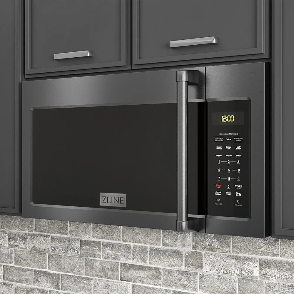 ZLINE 30-inch microwave in black stainless steel MWO-OTR-H-30-BS, detail