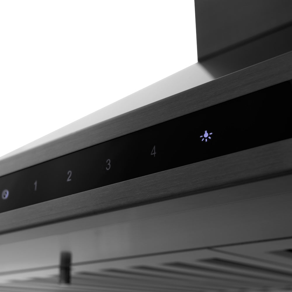 ZLINE Convertible Vent 42-inch range hood in black stainless steel BSKBN-42, detail
