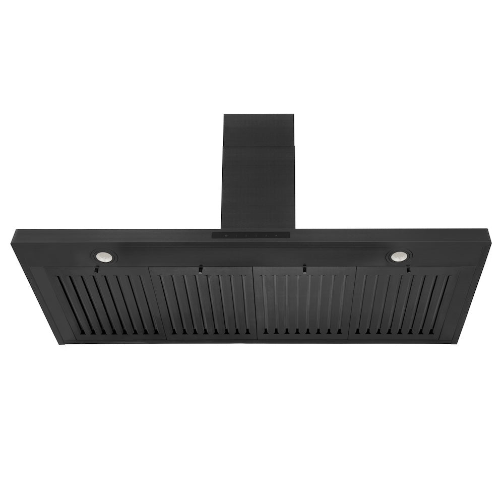 ZLINE Convertible Vent 42-inch range hood in black stainless steel BSKBN-42, front view