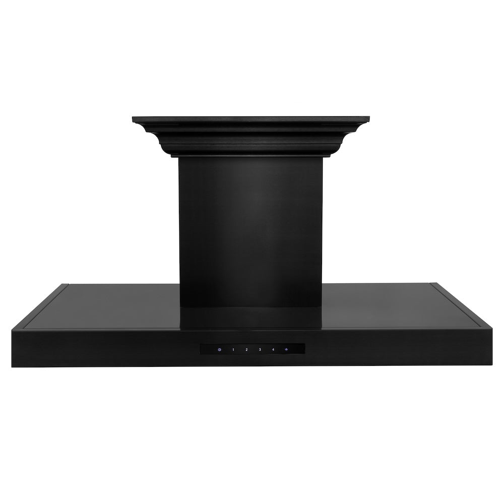 ZLINE CrownSound 36-inch range hood in black stainless steel BSKENCRN-BT-36, front view